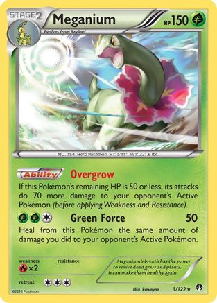 Meganium (3/122) Reverse Holofoil [XY: BREAKpoint] Pokemon Single Pokémon