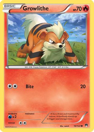 Growlithe (10/122) [XY: BREAKpoint] Pokemon Single Pokémon