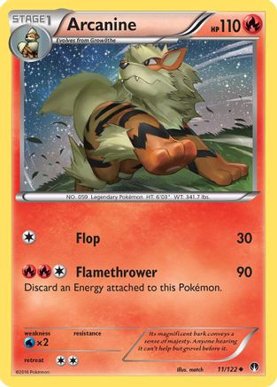 Arcanine (11/122) Reverse Holofoil [XY: BREAKpoint] Pokemon Single Pokémon