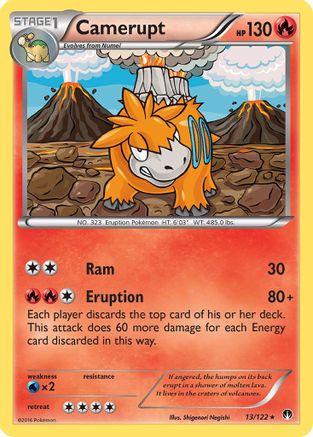 Camerupt (/122) Reverse Holofoil [XY: BREAKpoint] Pokemon Single Pokémon