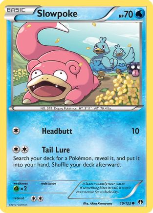 Slowpoke (19/122) Reverse Holofoil [XY: BREAKpoint] Pokemon Single Pokémon