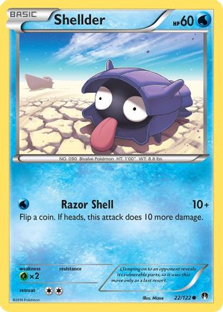 Shellder (22/122) [XY: BREAKpoint] Pokemon Single Pokémon