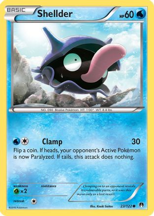 Shellder (23/122) Reverse Holofoil [XY: BREAKpoint] Pokemon Single Pokémon