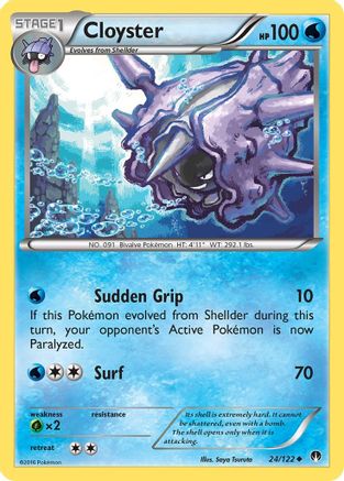 Cloyster (24/122) [XY: BREAKpoint] Pokemon Single Pokémon