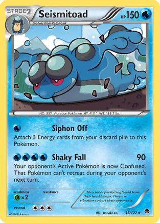 Seismitoad (/122) Reverse Holofoil [XY: BREAKpoint] Pokemon Single Pokémon