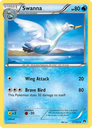 Swanna (/122) [XY: BREAKpoint] Pokemon Single Pokémon