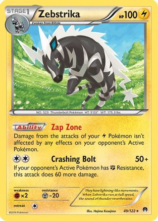Zebstrika (/122) [XY: BREAKpoint] Pokemon Single Pokémon