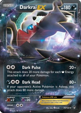 Darkrai EX (74/122) Holofoil [XY: BREAKpoint] Pokemon Single Pokémon