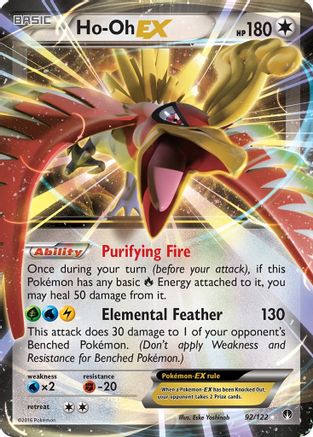 Ho-Oh EX (92/122) Holofoil [XY: BREAKpoint] Pokemon Single Pokémon