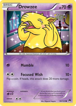 Drowzee (50/122) Reverse Holofoil [XY: BREAKpoint] Pokemon Single Pokémon