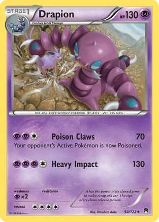 Drapion (54/122) Reverse Holofoil [XY: BREAKpoint] Pokemon Single Pokémon