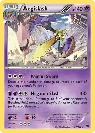 Aegislash (62/122) Holofoil [XY: BREAKpoint] Pokemon Single Pokémon