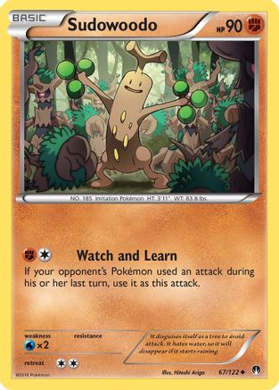 Sudowoodo (67/122) Reverse Holofoil [XY: BREAKpoint] Pokemon Single Pokémon