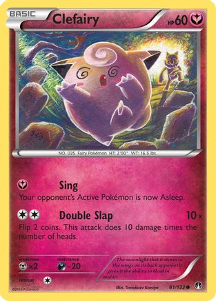 Clefairy (81/122) Reverse Holofoil [XY: BREAKpoint] Pokemon Single Pokémon