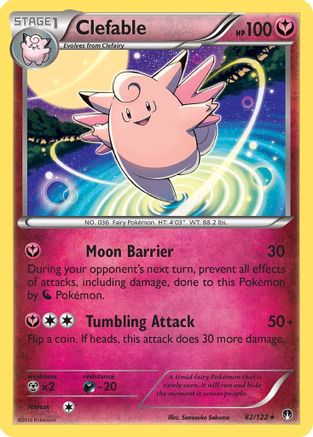 Clefable (82/122) Reverse Holofoil [XY: BREAKpoint] Pokemon Single Pokémon