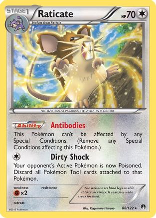 Raticate (88/122) Reverse Holofoil [XY: BREAKpoint] Pokemon Single Pokémon