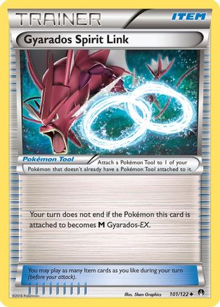 Gyarados Spirit Link (101/122) Reverse Holofoil [XY: BREAKpoint] Pokemon Single Pokémon