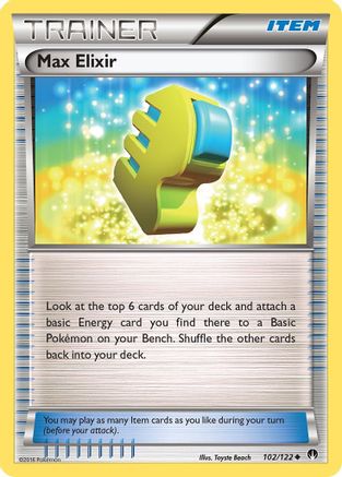 Max Elixir (102/122) Reverse Holofoil [XY: BREAKpoint] Pokemon Single Pokémon
