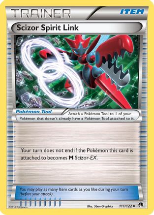 Scizor Spirit Link (111/122) Reverse Holofoil [XY BREAKpoint] Pokemon Single Pokémon