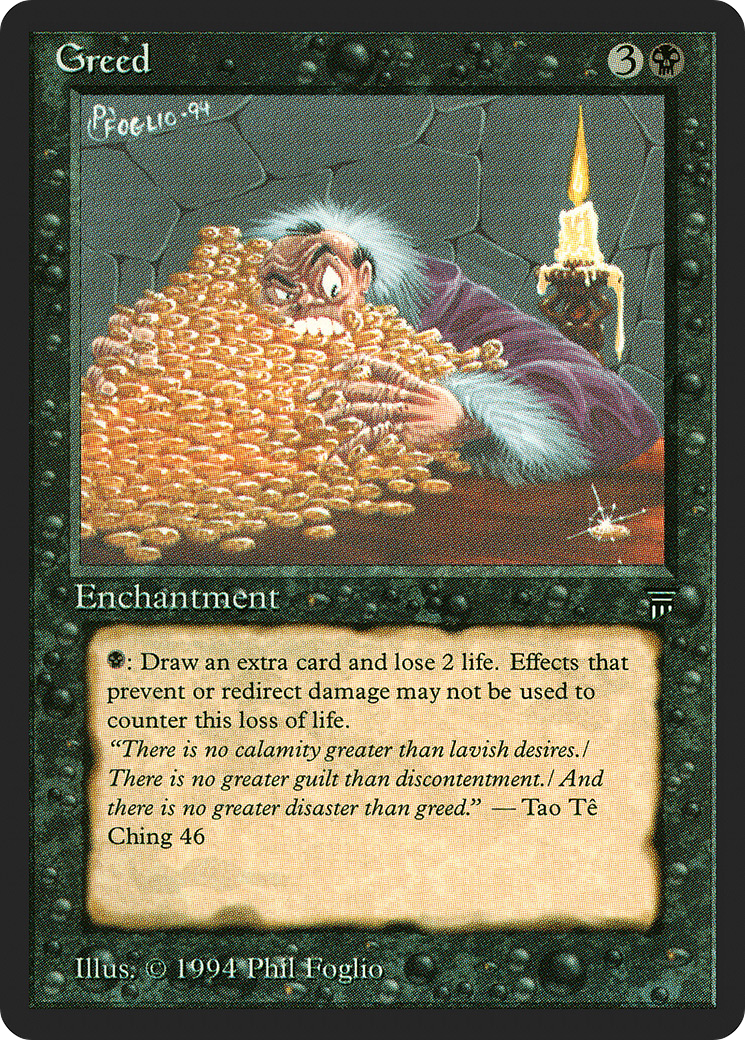 Greed (LEG-) [Oldschool] Legends MTG Single Wizards of the Coast