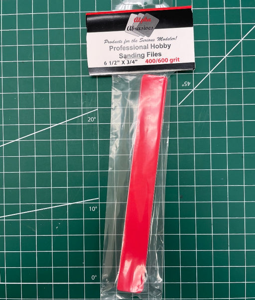 Alpha Abrasives 3/4″ Extra Fine Files in Yellow 400 Red 600 grit (3 Files) Paint, Tools and Bases PM Hansen Ltd