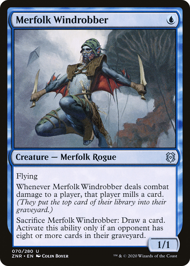 Merfolk Windrobber (ZNR-070) [Zendikar Rising] Foil MTG Single Wizards of the Coast