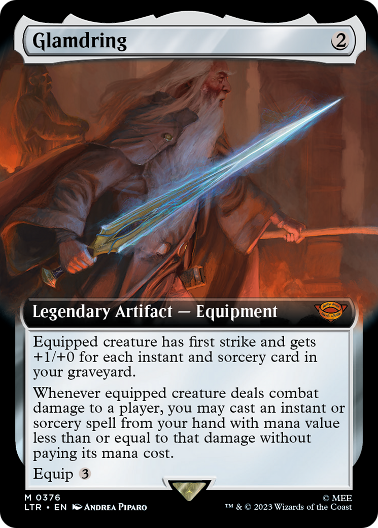 Glamdring (LTR-376) [The Lord of the Rings: Tales of Middle-earth] (Extended Art) MTG Single Wizards of the Coast