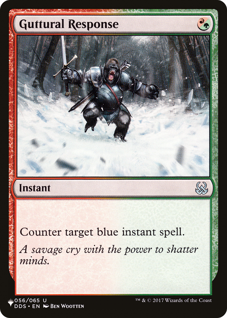 Guttural Response (LIST-056/065) [Mystery Booster] The List MTG Single Wizards of the Coast