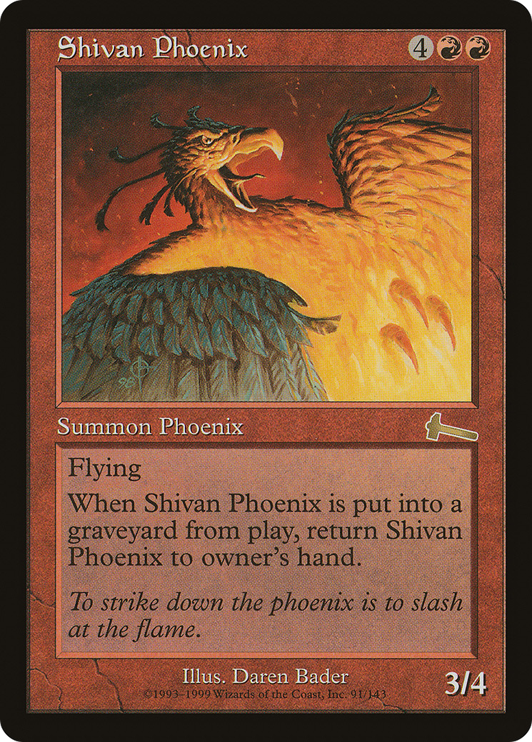 Shivan Phoenix (ULG-091) [Urza's Legacy] MTG Single Wizards of the Coast