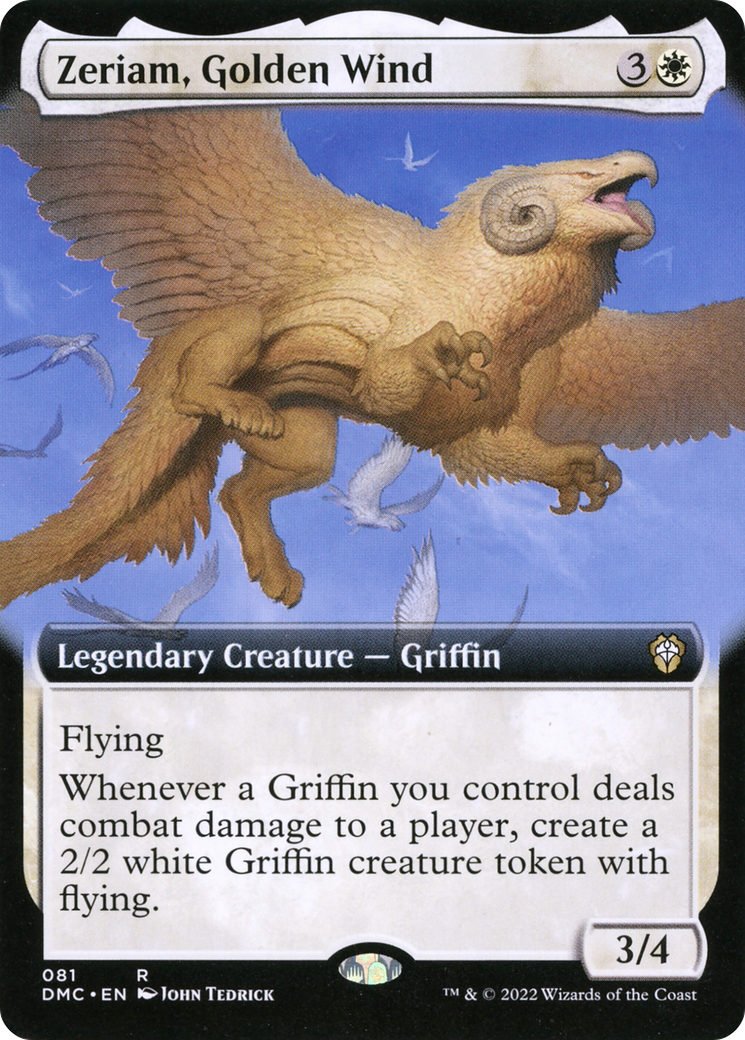 Zeriam, Golden Wind (DMC-081) [Dominaria United Commander] (Extended Art) MTG Single Wizards of the Coast