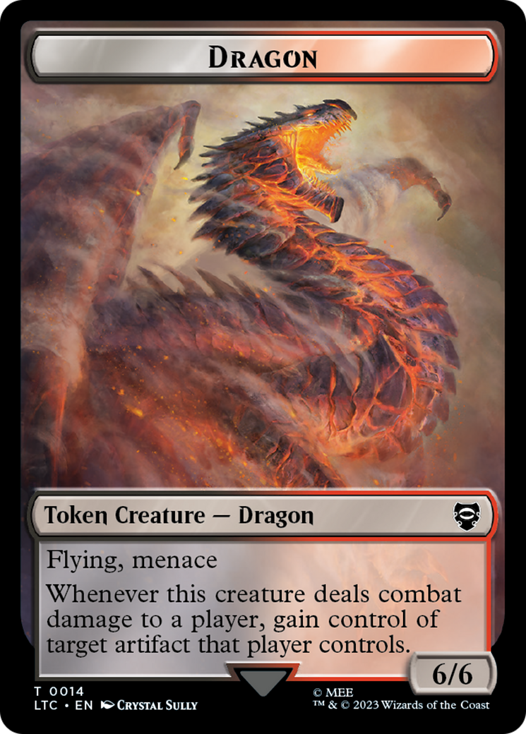 Dragon (TLTC-014) [Tokens] Tales of Middle-earth Commander Tokens MTG Single Wizards of the Coast