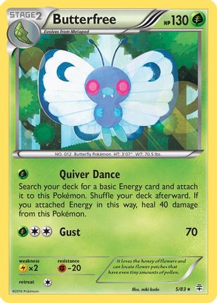 Butterfree (5/83) Holofoil [XY: Generations] Pokemon Single Pokémon
