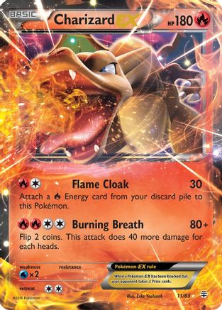 Charizard EX (11/83) Holofoil [XY: Generations] Pokemon Single Pokémon