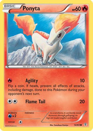 Ponyta (14/83) Reverse Holofoil [XY: Generations] Pokemon Single Pokémon