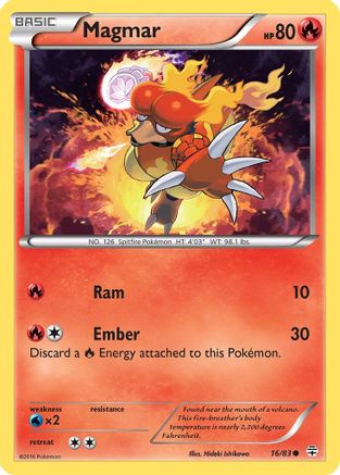 Magmar (16/83) Reverse Holofoil [XY: Generations] Pokemon Single Pokémon