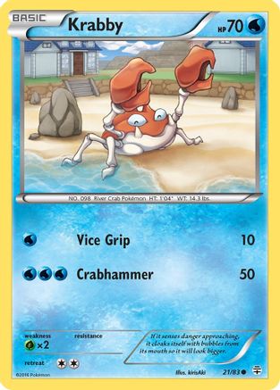 Krabby (/83) Reverse Holofoil [XY: Generations] Pokemon Single Pokémon
