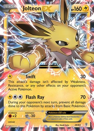 Jolteon EX (28/83) Holofoil [XY: Generations] Pokemon Single Pokémon
