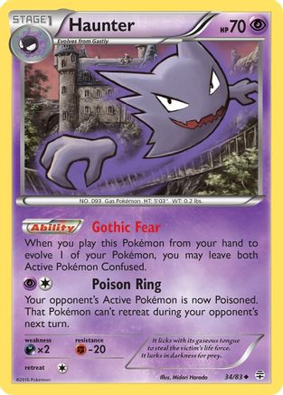 Haunter (34/83) Reverse Holofoil [XY: Generations] Pokemon Single Pokémon