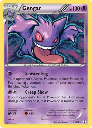 Gengar (35/83) - [XY: Generations] Holofoil Pokemon Single Pokémon
