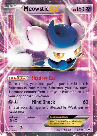 Meowstic EX (37/83) Holofoil [XY: Generations] Pokemon Single Pokémon