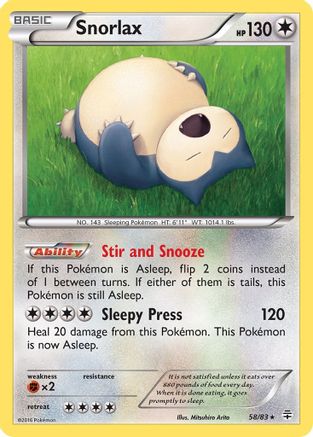 Snorlax (58/83) [XY: Generations] Pokemon Single Pokémon