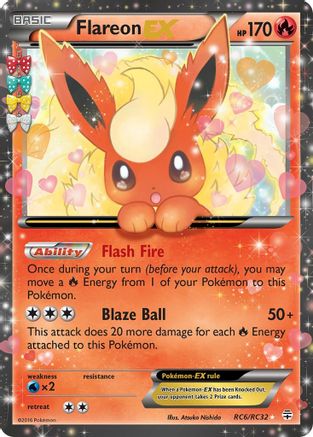 Flareon EX (RC6/83) - [XY: Generations Radiant Collection] Holofoil Pokemon Single Pokémon