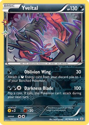 Yveltal (RC16/83) Holofoil [XY: Generations Radiant Collection] Pokemon Single Pokémon