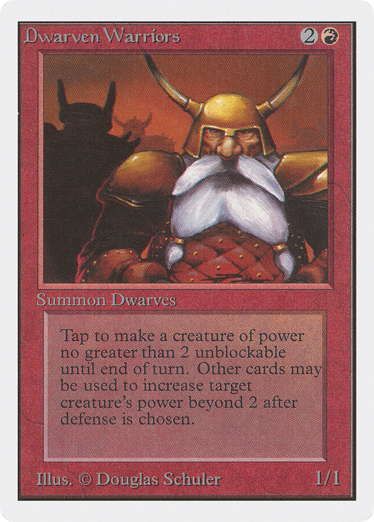 Dwarven Warriors (2ED-144) [Oldschool] Unlimited Edition MTG Single Wizards of the Coast