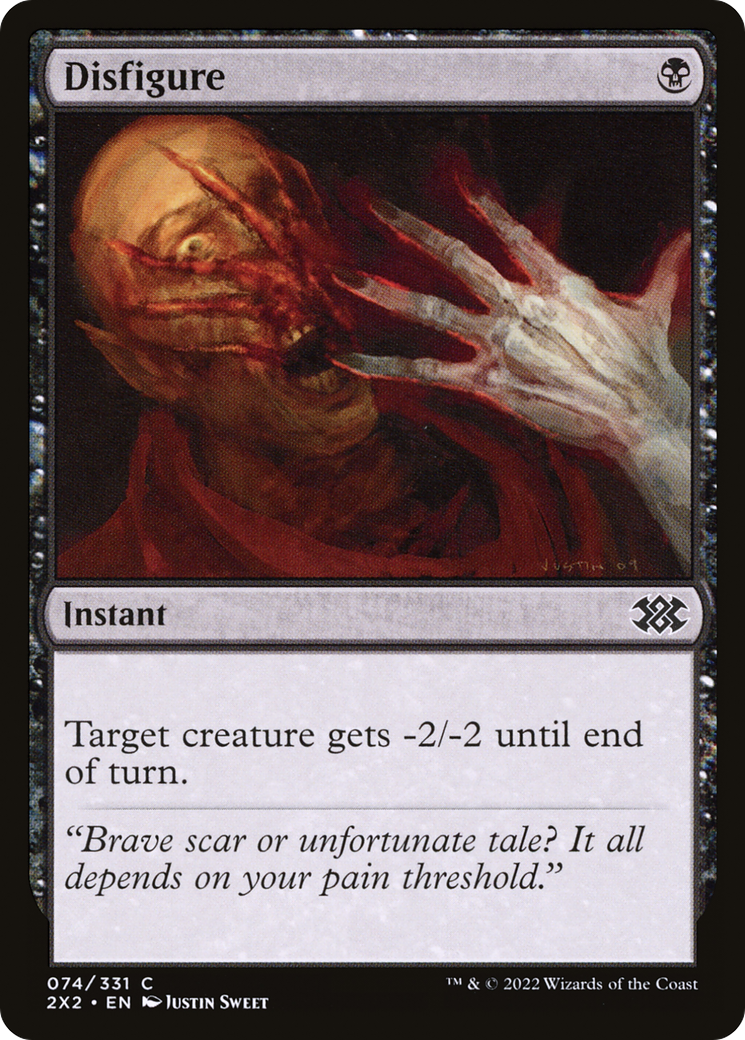 Disfigure (2X2-074) [Double Masters 2022] MTG Single Wizards of the Coast