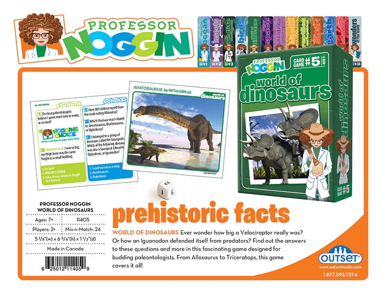 Prof. Noggin #5: World of Dinosaurs Board Games Outset   