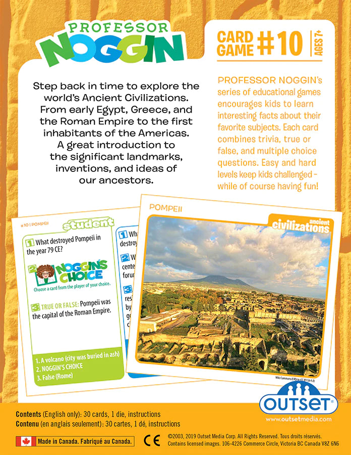 Prof. Noggin #10: Ancient Civilizations Board Games Outset   