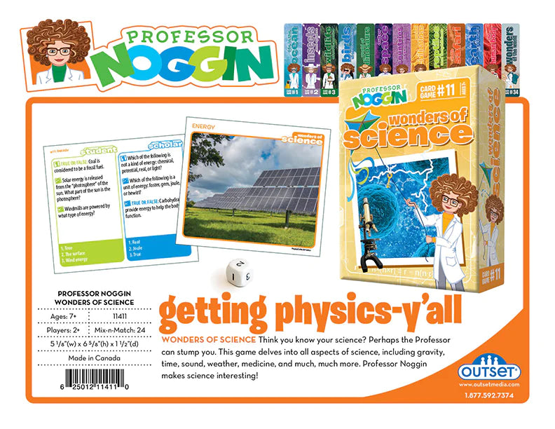 Prof. Noggin #11: Wonders of Science Board Games Outset   