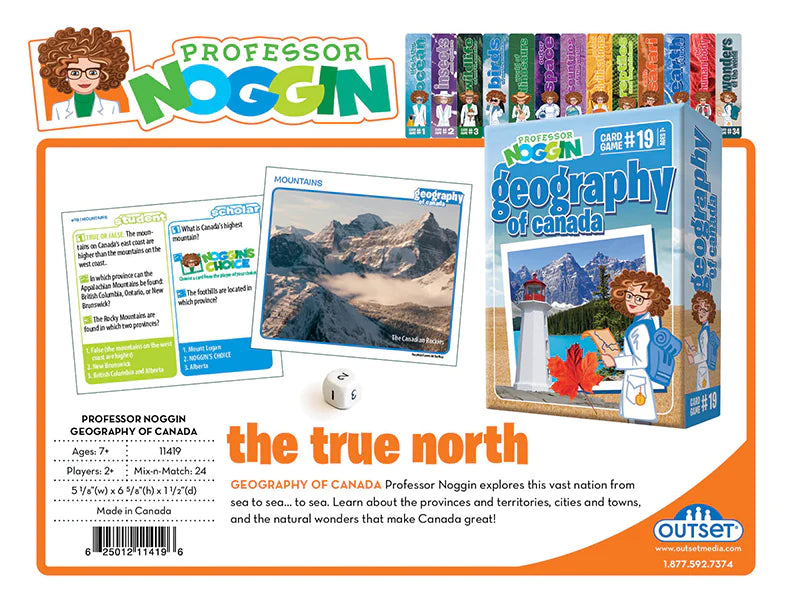 Prof. Noggin #19: Geography of Canada Board Games Outset   