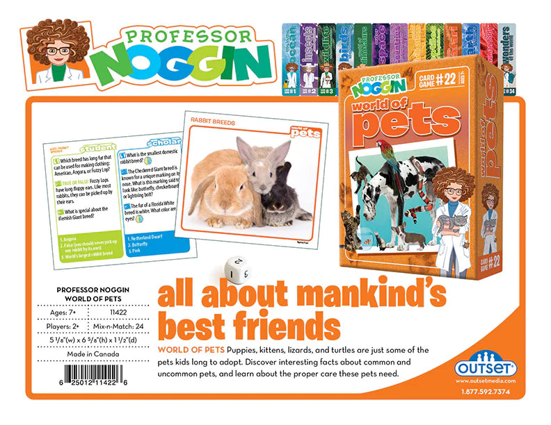 Prof. Noggin #22: World of Pets Board Games Outset   